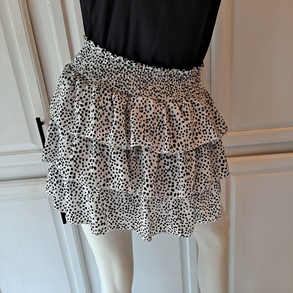 Peach Love California Black and White Skirt - Picture 5 of 8